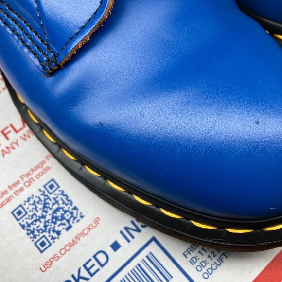 Dr. Martens Womens 8.5 boots Blue 8-eye royal 1460 archive pascal vintage smooth - Picture 12 of 15